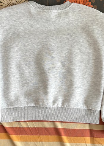 xs Beden Gri Kadın Baskılı Sweatshirt