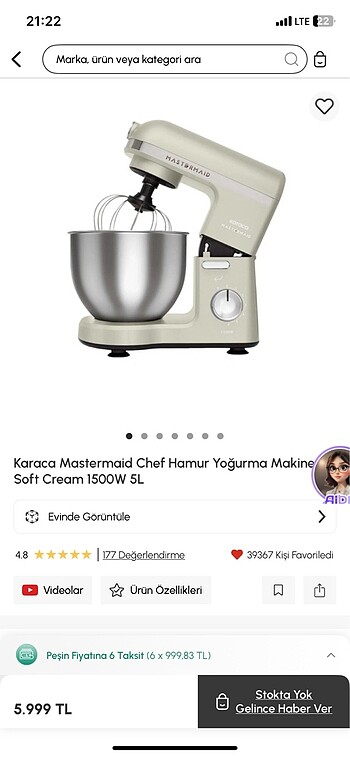 KARACA HAMUR YOĞURMA MAKİNESİ