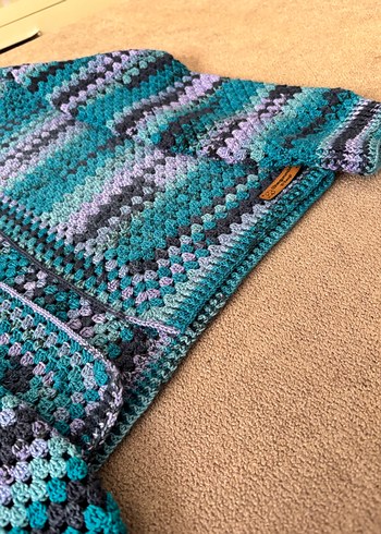 Bohem Çok Renkli Örgü Hırka - Görsel 3