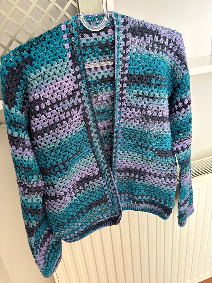 Bohem Çok Renkli Örgü Hırka - Görsel 5