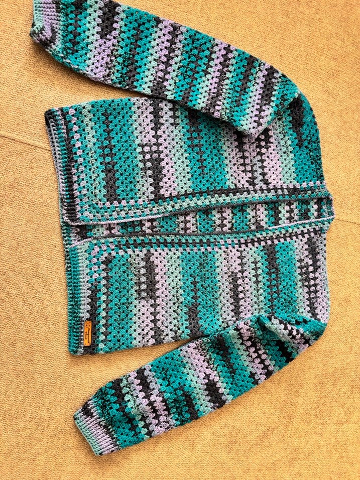 Bohem Çok Renkli Örgü Hırka - Görsel 4