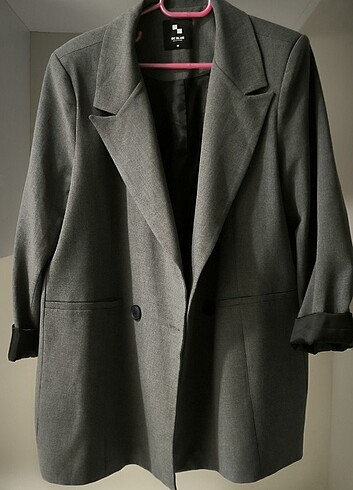 Bee blue blazer gri ceket