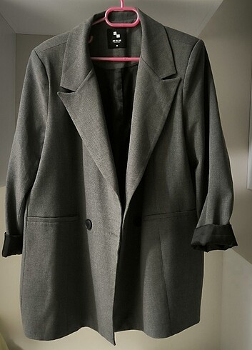 m Beden Bee blue blazer gri ceket