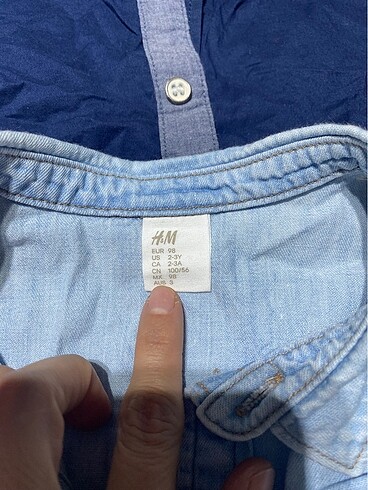 H&M Erkek çocuk kot gömlek keten gömlek