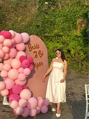Trendyol & Milla Beyaz midi elbise Nikah elbisesi