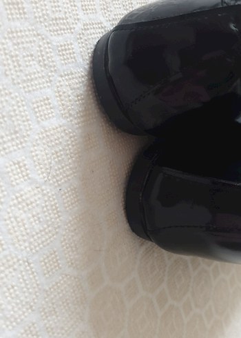 Kız Çocuk Siyah Kemerli Çiçekli Babet - Görsel 6