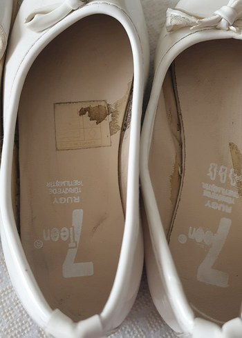 Kız Çocuk Beyaz Elastik Babet Ayakkabı - Görsel 10