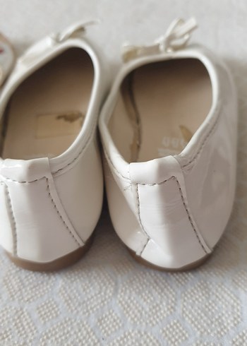 Kız Çocuk Beyaz Elastik Babet Ayakkabı - Görsel 9