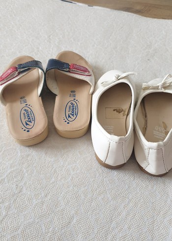 Kız Çocuk Beyaz Elastik Babet Ayakkabı - Görsel 7