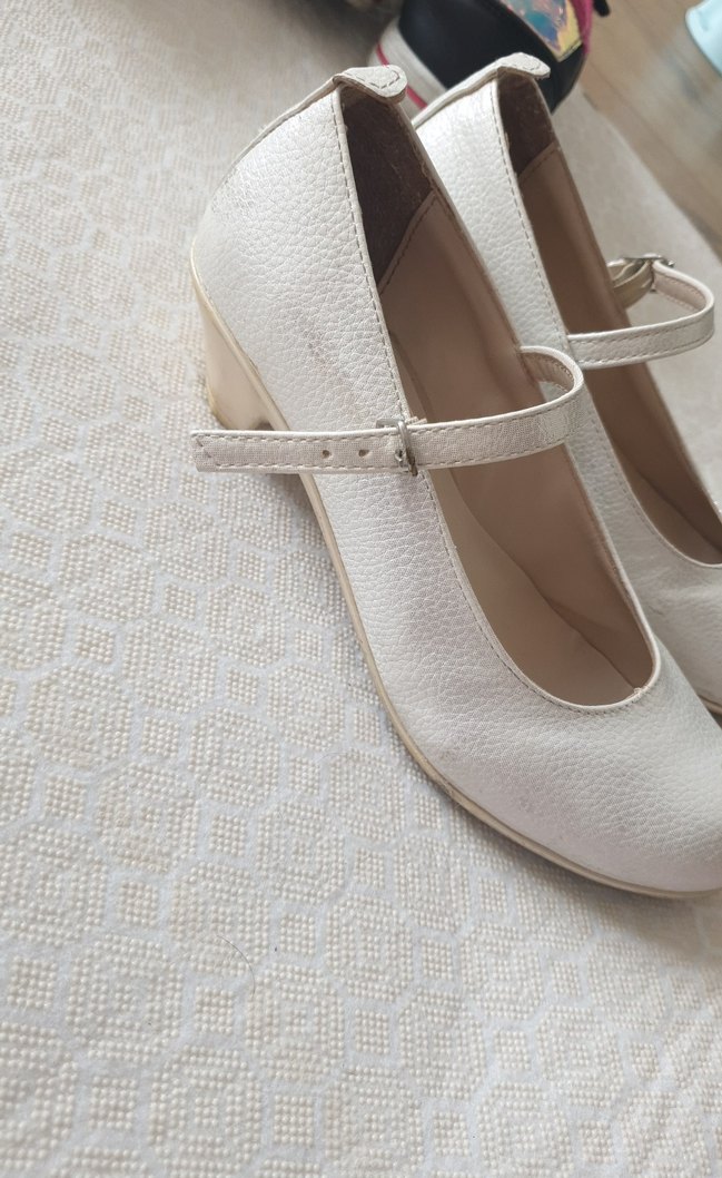 Kız Çocuk Beyaz Tokalı Babet - Görsel 5