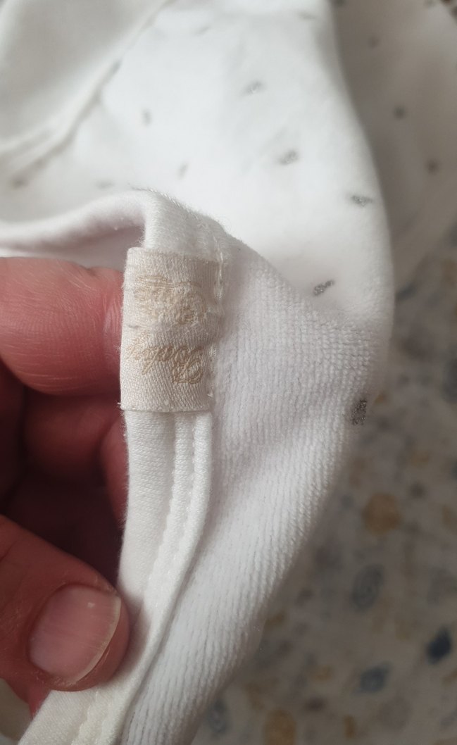 Nakışlı Beyaz Pamuk Bebek Battaniyesi - Görsel 3