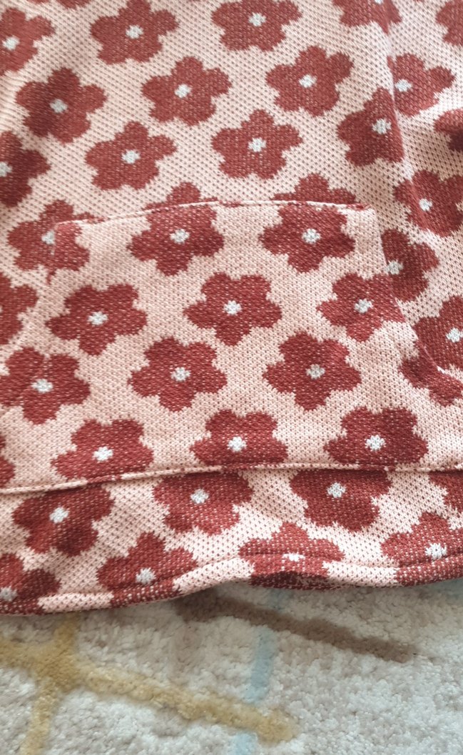 Kızlar için Kapüşonlu Örgü Poncho - Görsel 3