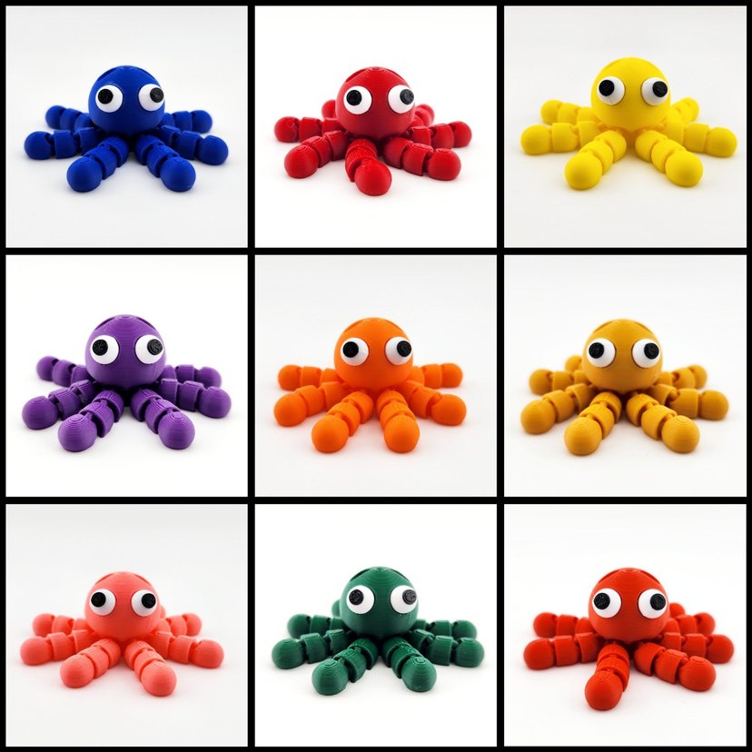 Renkli Oyuncak Ahtapotlar Anahtarlık - Görsel 2