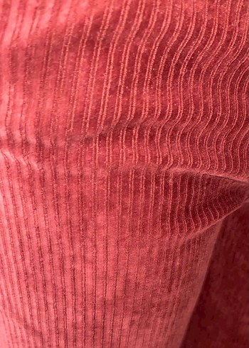 Zara Bordo Kadın fitilli Salaş Pantolon