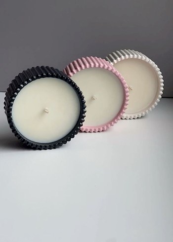 Ikea Pastel Renkli Beyaz kase Mum