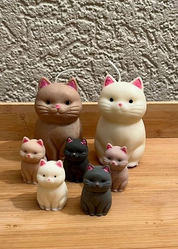 Kedi Figürlü Mum