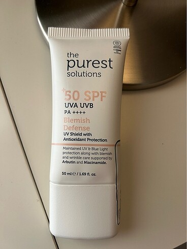 The purest solutions 50 spf yüz kremi