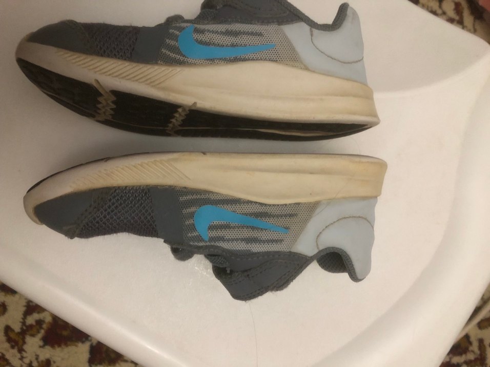 Gri Erkek Çocuk Spor Ayakkabı Velcro - Görsel 2