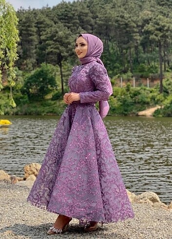 Diğer M beden simli Çalıkuşu modeli tesettür abiye nişan söz abiye