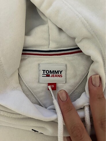 xs Beden beyaz Renk Tommy kadın beyaz sweatshirt