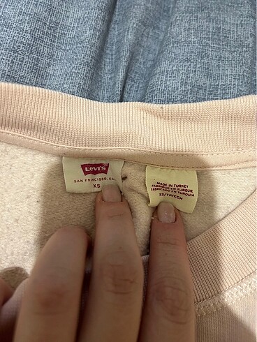 xs Beden Levis pudra pembe sweatshirt
