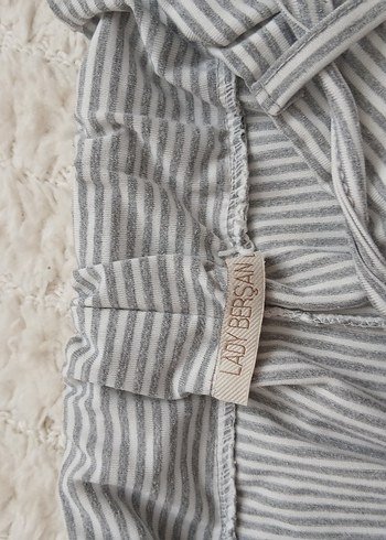 Zara Gri Çizgili bol paça Kadın Pantolon