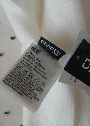 H&M h&m krem uzun atkı