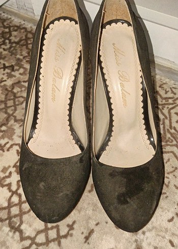 Siyah Süet Topuklu Kadın stiletto