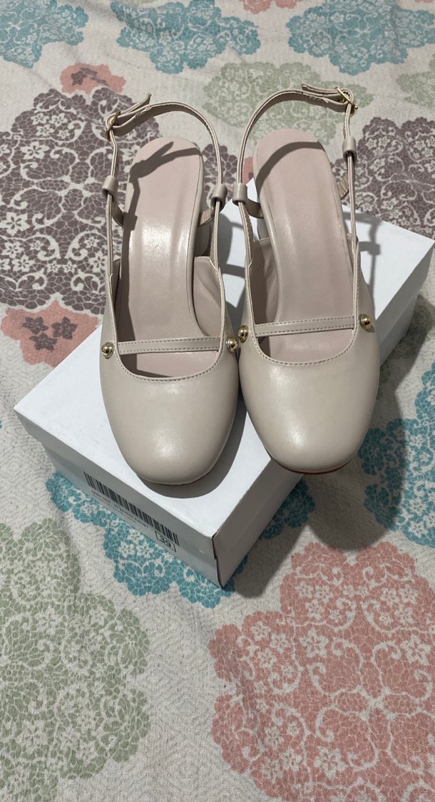Bej Topuklu Kadın Ayakkabı - Görsel 2