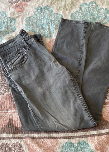 erkek Gri Denim Jean - Görsel 2