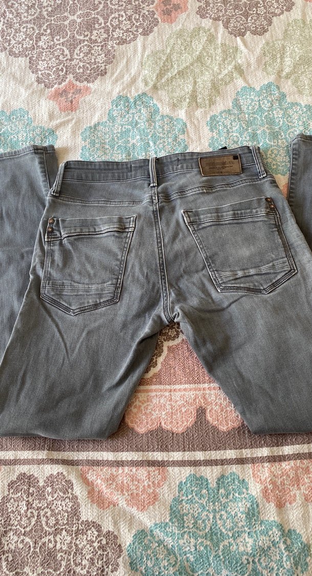 erkek Gri Denim Jean - Görsel 3