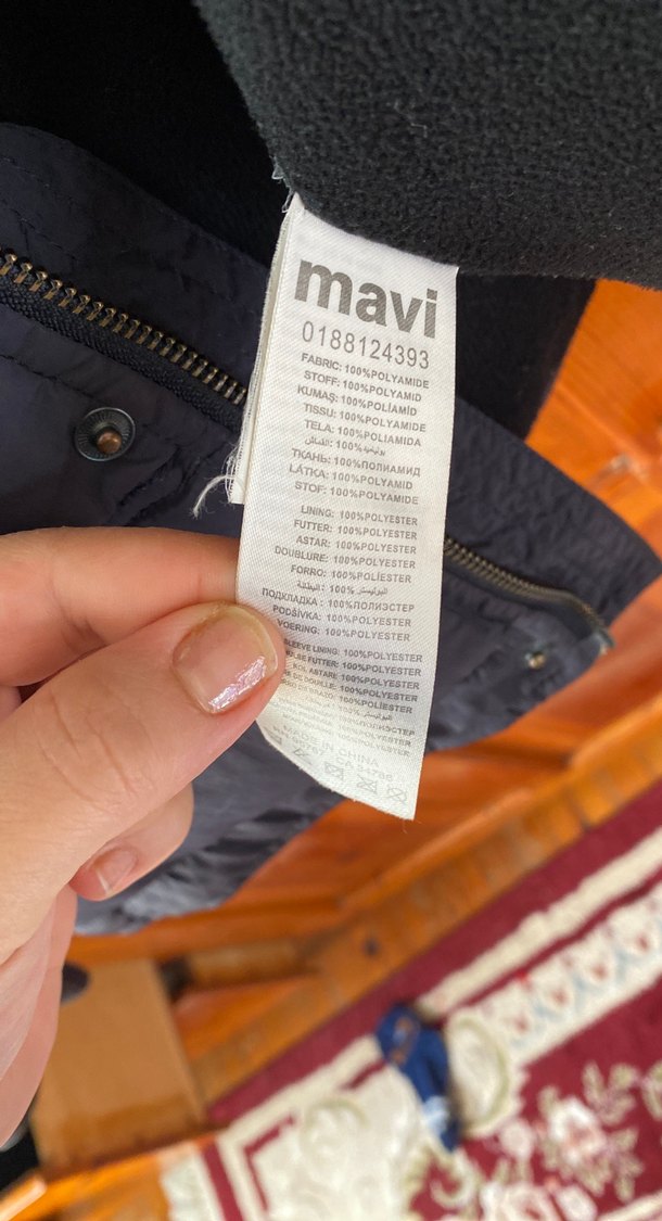 Düğmeli Erkek Mavi  Mont - Görsel 4