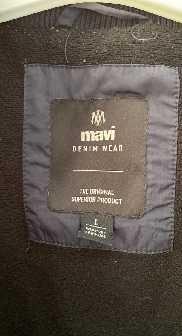 Düğmeli Erkek Mavi  Mont - Görsel 5