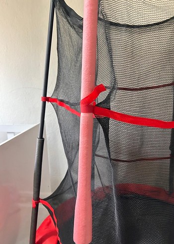 Kırmızı Çocuk Oyun Trambolini Güvenlik Filesiyle - Görsel 4