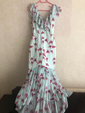 Mint Desenli Elbise
