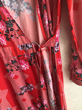 Trendyol & Milla Çiçek Desenli Kırmızı Elbise