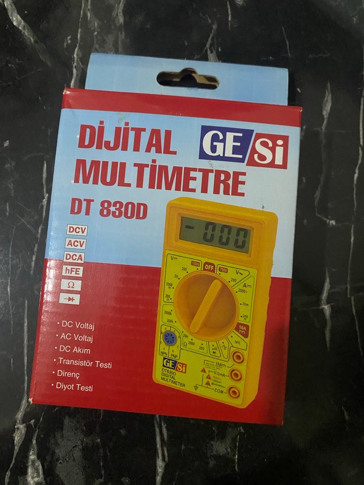 GE/Sİ Dijital Multimetre DT 830D - Görsel 2