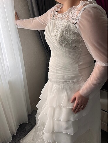 Kadın düz gelinlik - Görsel 2