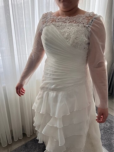 Kadın düz gelinlik - Görsel 5