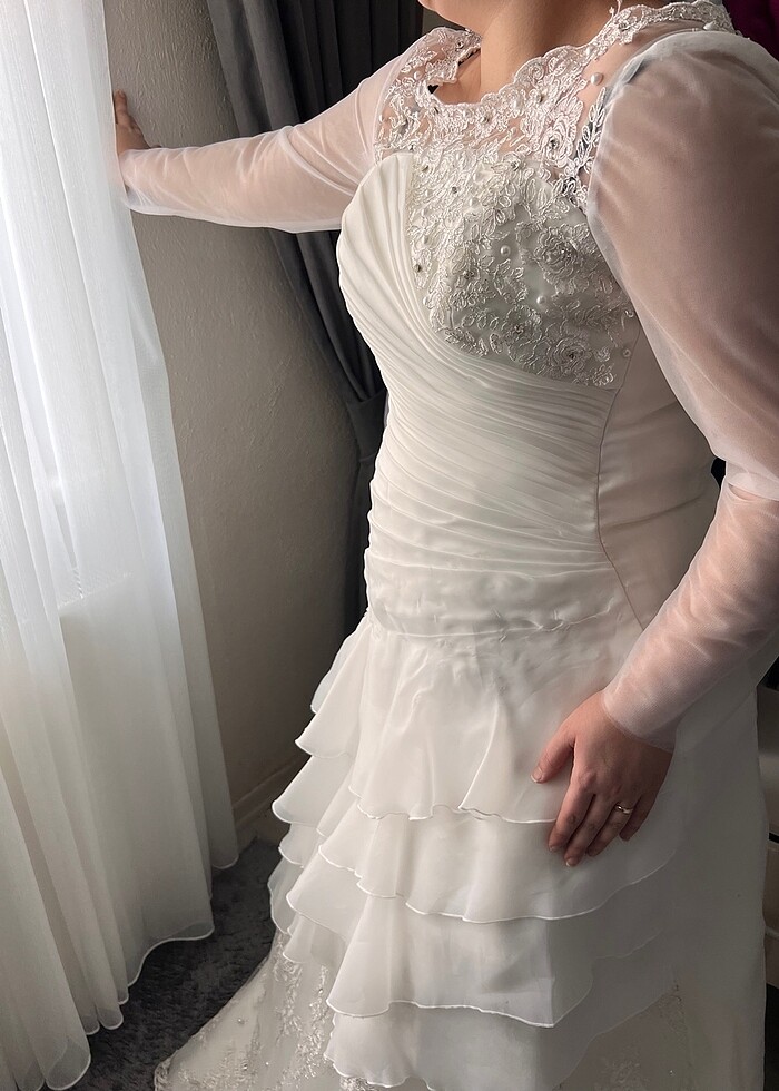 Kadın düz gelinlik - Görsel 2