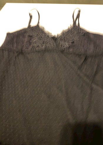 Dantel Detaylı Siyah Uzun Askılı Elbise - Görsel 12