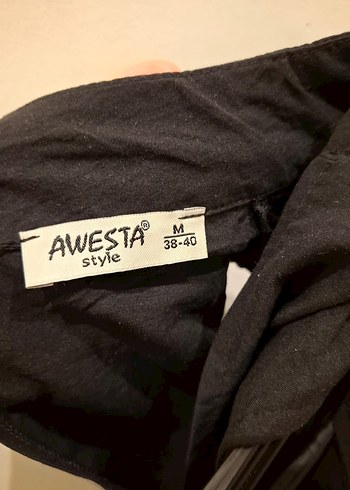 Drapeli Siyah Kolsuz Keten gömlek - Görsel 3