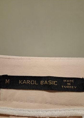 m Beden Bej Kadın Kumaş Pantolon Midi Boy