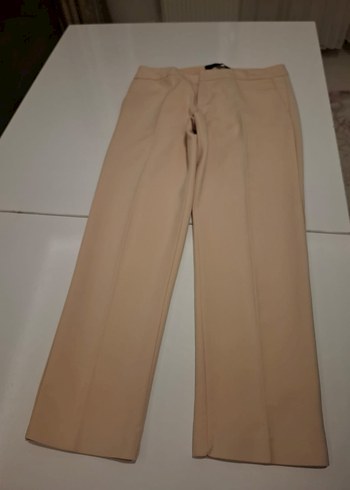 Bej Kadın Kumaş Pantolon Midi Boy - Görsel 4