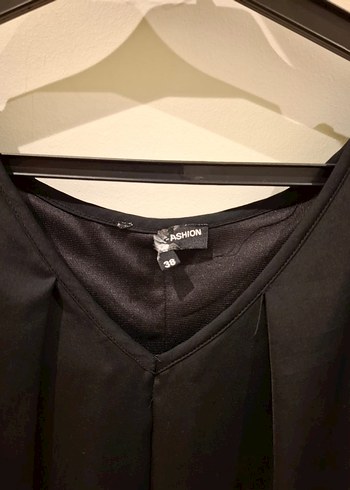 V Yaka Siyah Drapeli Mini Elbise - Görsel 10