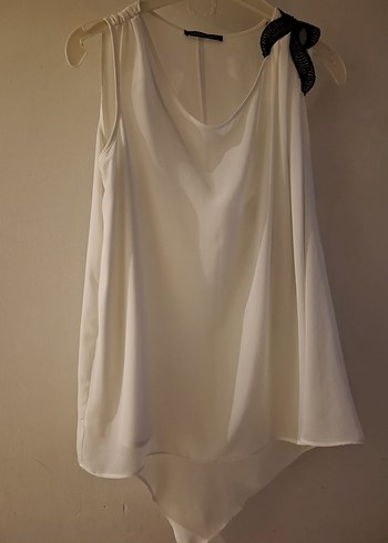 Beyaz Askısız Salaş gömlek - Görsel 3