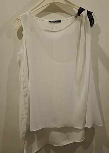 Beyaz Askısız Salaş gömlek - Görsel 4