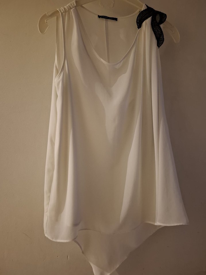 Beyaz Askısız Salaş gömlek - Görsel 3