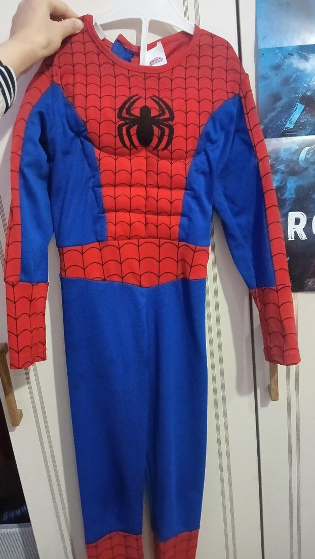 Renkli Örümcek Adam Desenli Çocuk Kostümü - Görsel 2