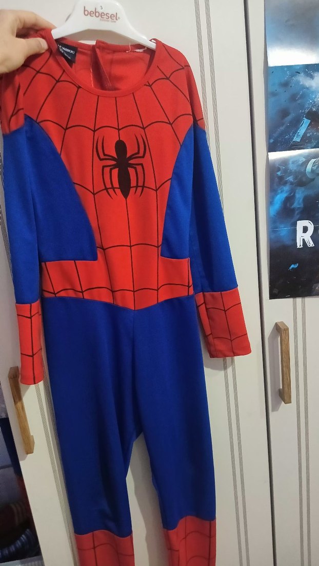 Çocuk Örümcek Adam Kostümü Uzun Kollu - Görsel 2